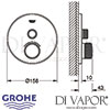Grohe Grohtherm SmartControl Thermostat Shower Dimensions